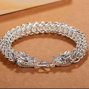 STERLING SILVER DRAGON BRACELET